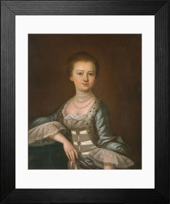 Framed Print : Mrs. John Dart, ca. 1772-74. Creator: Jeremiah Theus Framed Print : Mrs. John Dart, ca. 1772-74. Creator: Jeremiah Theus
