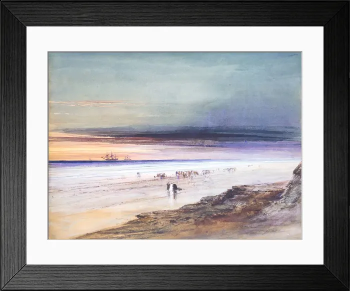 Framed Print : Beach Scene, ca. 1865. Creator: James Hamilton Framed Print : Beach Scene, ca. 1865. Creator: James Hamilton