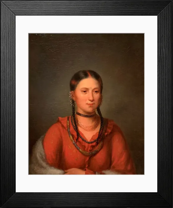 Framed Print : Hayne Hudjihini, Eagle of Delight, 1832-33. Creator: Henry Inman Framed Print : Hayne Hudjihini, Eagle of Delight, 1832-33. Creator: Henry Inman