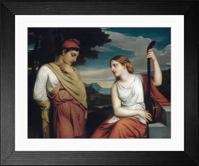 Framed Print : The Greek Lovers, 1846. Creator: Henry Peters Gray Framed Print : The Greek Lovers, 1846. Creator: Henry Peters Gray