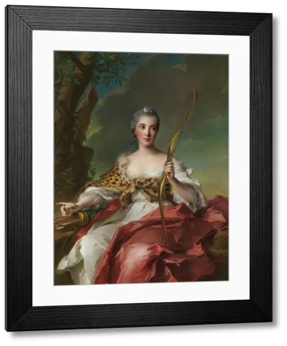 Framed Print : Madame Bergeret de Frouville as Diana, 1756. Creator: Jean-Marc Nattier Framed Print : Madame Bergeret de Frouville as Diana, 1756. Creator: Jean-Marc Nattier