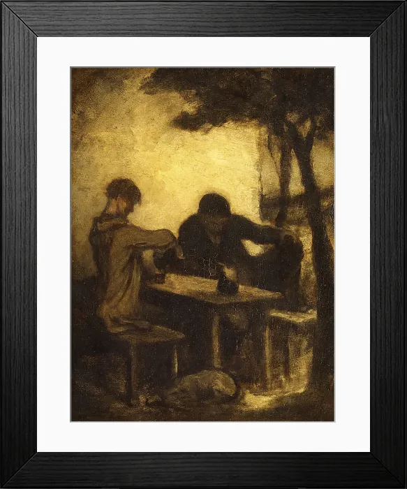 Framed Print : The Drinkers, by 1861. Creator: Honore Daumier Framed Print : The Drinkers, by 1861. Creator: Honore Daumier