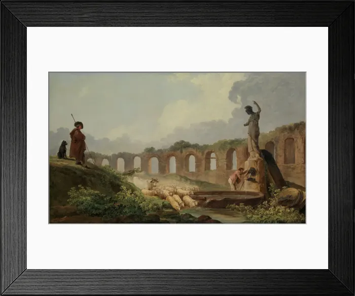 Framed Print : Aqueduct in Ruins. Creator: Hubert Robert Framed Print : Aqueduct in Ruins. Creator: Hubert Robert