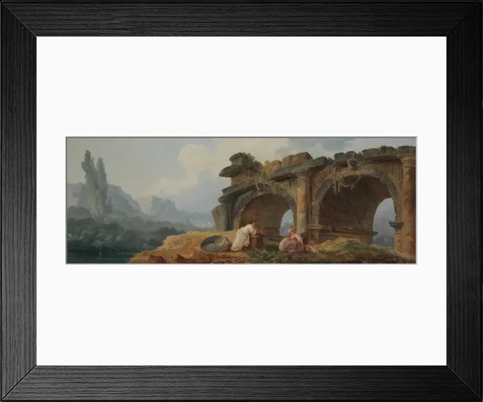 Framed Print : Arches in Ruins. Creator: Hubert Robert Framed Print : Arches in Ruins. Creator: Hubert Robert