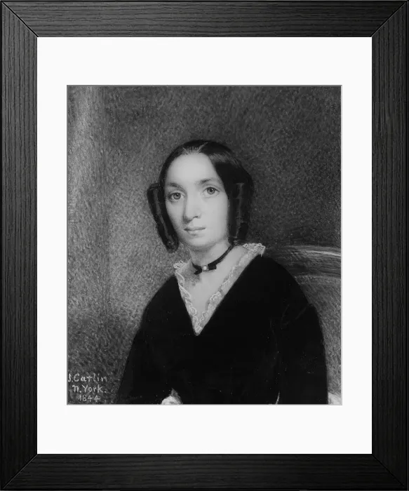 Framed Print : Portrait of a Lady, 1844. Creator: John Carlin Framed Print : Portrait of a Lady, 1844. Creator: John Carlin