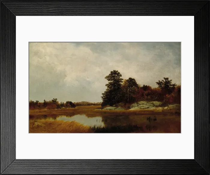 Framed Print : October in the Marshes, 1872. Creator: John Frederick Kensett Framed Print : October in the Marshes, 1872. Creator: John Frederick Kensett