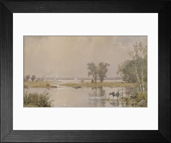Framed Print : Hackensack Meadows, 1890. Creator: Jasper Francis Cropsey Framed Print : Hackensack Meadows, 1890. Creator: Jasper Francis Cropsey
