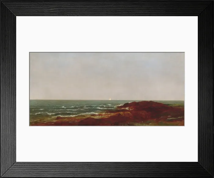 Framed Print : The Sea, 1872. Creator: John Frederick Kensett Framed Print : The Sea, 1872. Creator: John Frederick Kensett