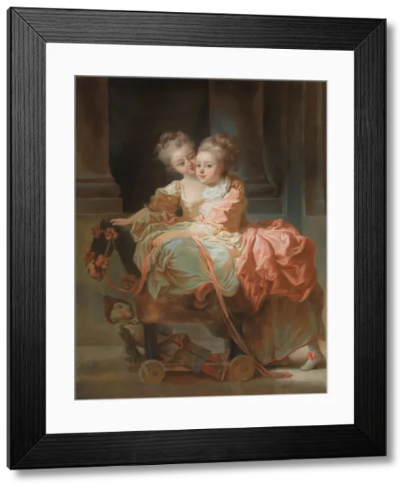 Framed Print : The Two Sisters, 1770. Creator: Jean Claude Richard Saint-Non Framed Print : The Two Sisters, 1770. Creator: Jean Claude Richard Saint-Non