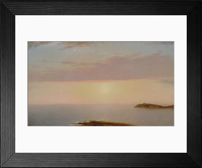 Framed Print : Sunset, 1872. Creator: John Frederick Kensett Framed Print : Sunset, 1872. Creator: John Frederick Kensett