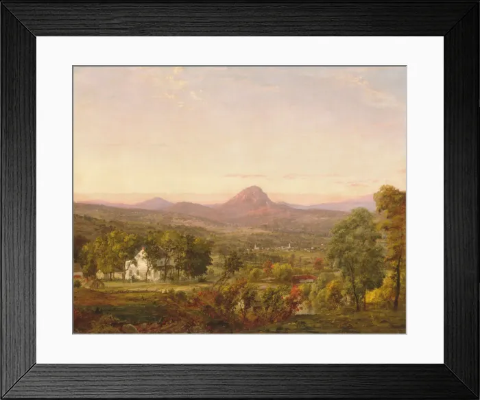 Framed Print : Autumn Landscape, Sugar Loaf Mountain, Orange County, New York, ca. 1870-75. Creator Framed Print : Autumn Landscape, Sugar Loaf Mountain, Orange County, New York, ca. 1870-75. Creator