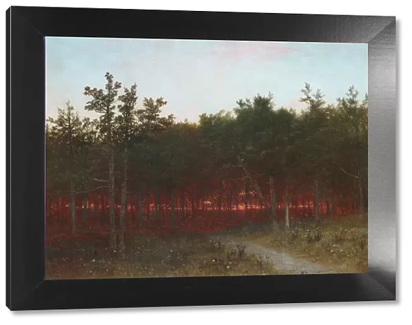 Twilight in the Cedars at Darien, Connecticut, 1872. Creator: John Frederick Kensett
