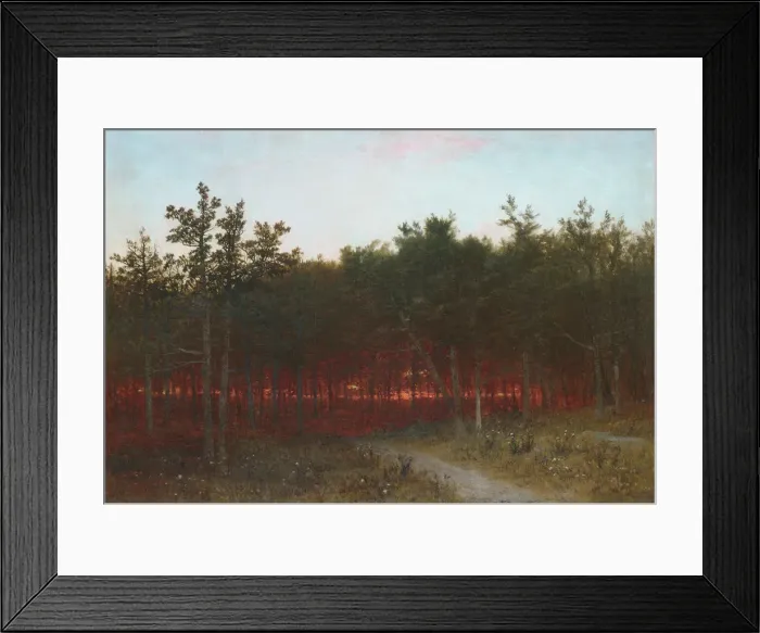 Framed Print : Twilight in the Cedars at Darien, Connecticut, 1872. Creator: John Frederick Kensett Framed Print : Twilight in the Cedars at Darien, Connecticut, 1872. Creator: John Frederick Kensett
