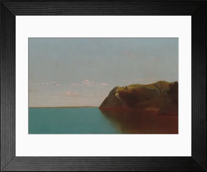 Framed Print : Newport Rocks, 1872. Creator: John Frederick Kensett Framed Print : Newport Rocks, 1872. Creator: John Frederick Kensett