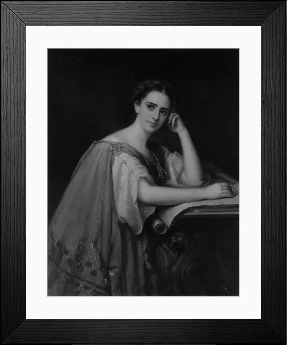 Framed Print : Clio, 1869. Creator: Giuseppe Fagnani Framed Print : Clio, 1869. Creator: Giuseppe Fagnani