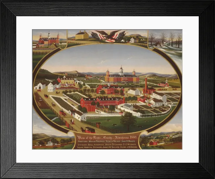 Framed Print : Berks County Almshouse, 1880, 1880. Creator: John Rasmussen Framed Print : Berks County Almshouse, 1880, 1880. Creator: John Rasmussen