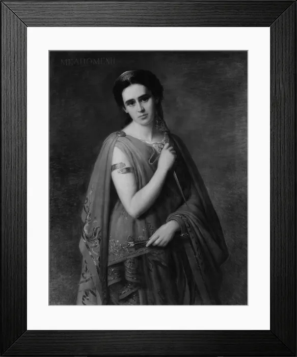 Framed Print : Melpomene, 1869. Creator: Giuseppe Fagnani Framed Print : Melpomene, 1869. Creator: Giuseppe Fagnani