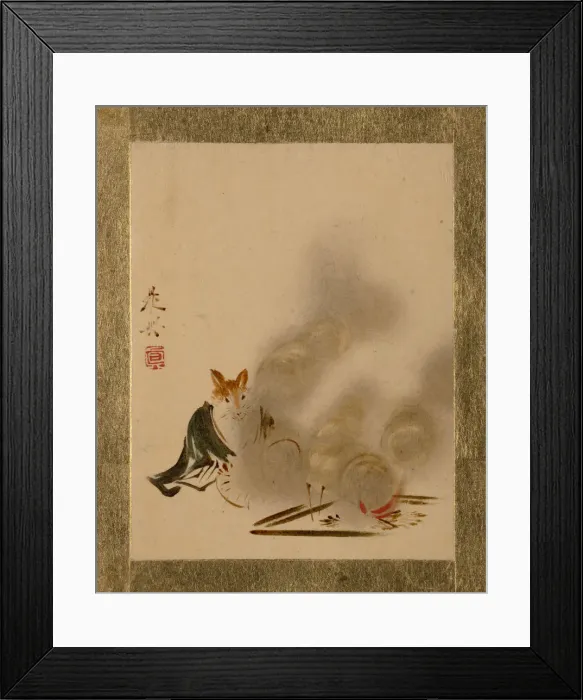Framed Print : Fox by Mystic Fire. Creator: Shibata Zeshin Framed Print : Fox by Mystic Fire. Creator: Shibata Zeshin