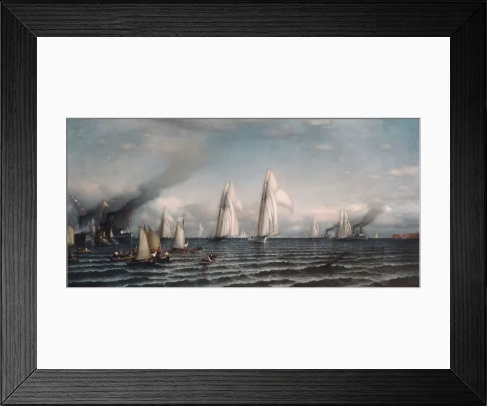 Framed Print : Finish First International Race for Americas Cup, August 8, 1870, 1870. Creator: Samuel Colman Framed Print : Finish First International Race for Americas Cup, August 8, 1870, 1870. Creator: Samuel Colman
