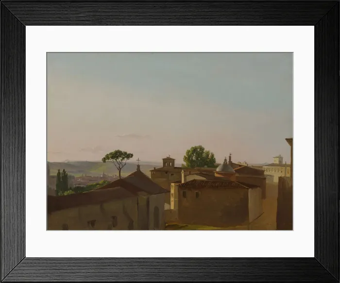 Framed Print : View on the Quirinal Hill, Rome, 1800. Creator: Simon Alexandre Clement Denis Framed Print : View on the Quirinal Hill, Rome, 1800. Creator: Simon Alexandre Clement Denis