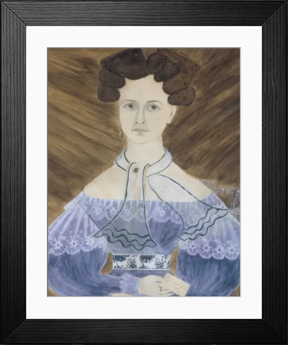 Framed Print : Miss Emeline Parker of Lowell, Massachusetts, 1832. Creators: Ruth Whittier Shute Framed Print : Miss Emeline Parker of Lowell, Massachusetts, 1832. Creators: Ruth Whittier Shute