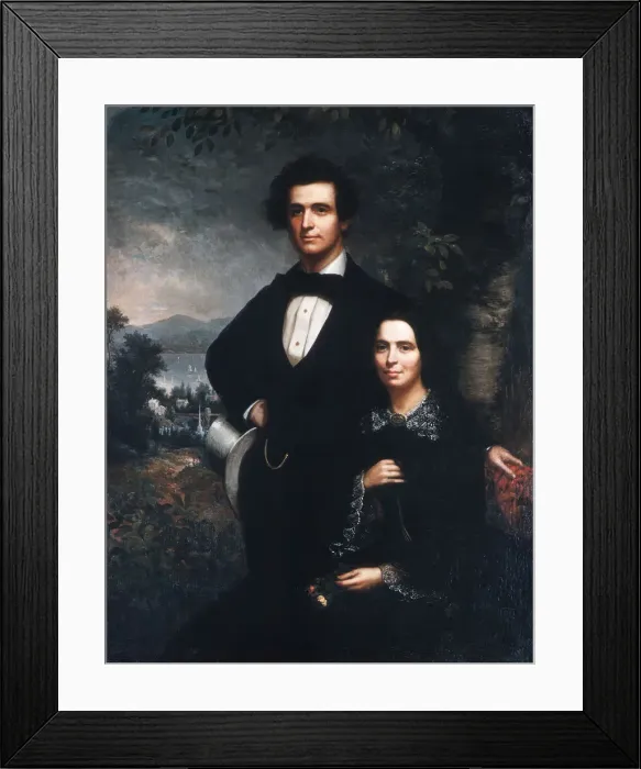 Framed Print : Mr. and Mrs. Daniel T. MacFarlan, 1858. Creator: Theodore E. Pine Framed Print : Mr. and Mrs. Daniel T. MacFarlan, 1858. Creator: Theodore E. Pine