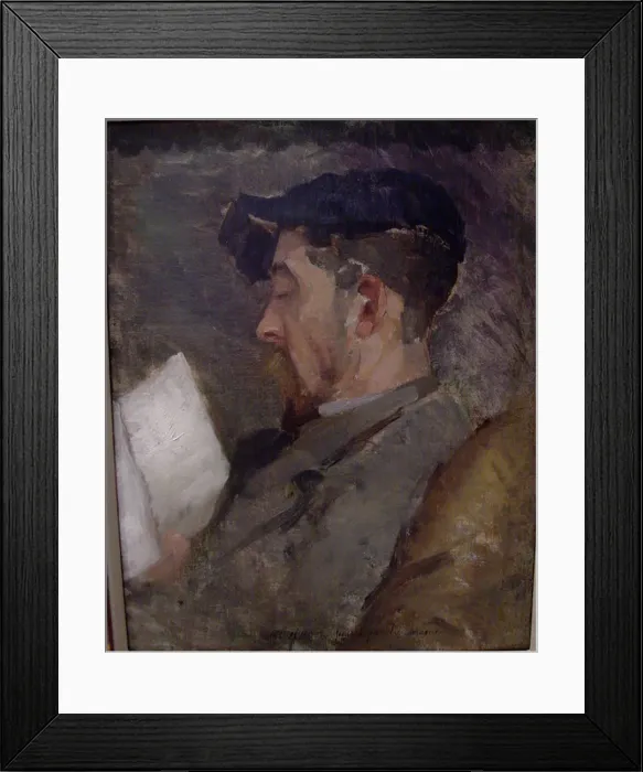 Framed Print : Self-Portrait, ca. 1884-87. Creator: Theodore Robinson Framed Print : Self-Portrait, ca. 1884-87. Creator: Theodore Robinson