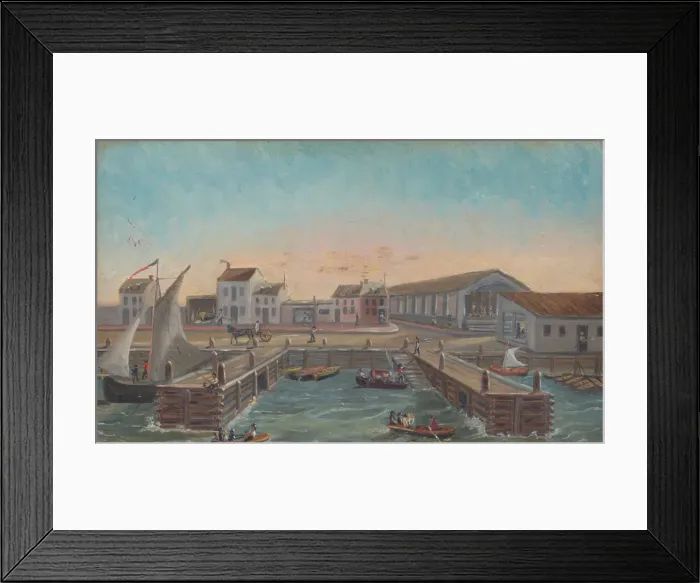 Framed Print : Old Ferry Stairs, 1870s. Creator: William P. Chappel Framed Print : Old Ferry Stairs, 1870s. Creator: William P. Chappel