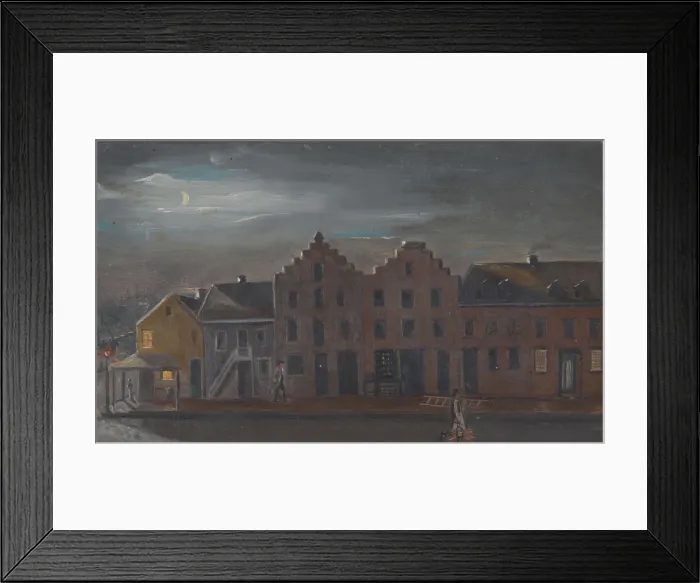 Framed Print : The Lamp Lighter, 1870s. Creator: William P. Chappel Framed Print : The Lamp Lighter, 1870s. Creator: William P. Chappel