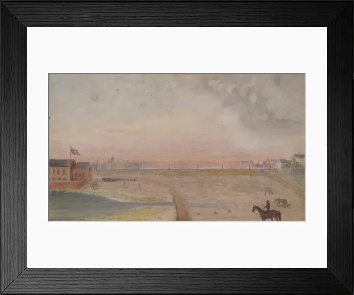 Framed Print : Militia Drilling, 1870s. Creator: William P. Chappel
