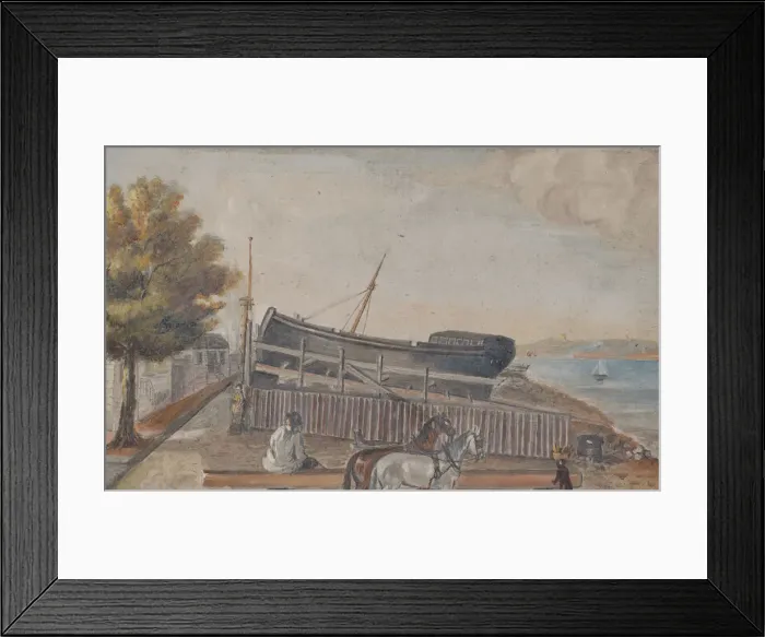 Framed Print : Bergs Ship Yard, 1870s. Creator: William P. Chappel Framed Print : Bergs Ship Yard, 1870s. Creator: William P. Chappel