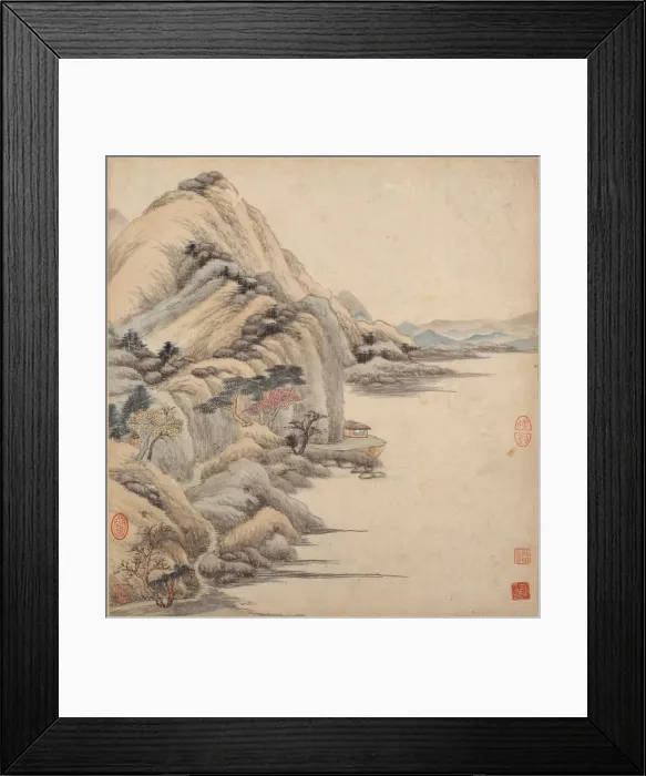 Framed Print : Landscapes in the styles of ancient masters, 17th century. Creator: Wang Jian Framed Print : Landscapes in the styles of ancient masters, 17th century. Creator: Wang Jian