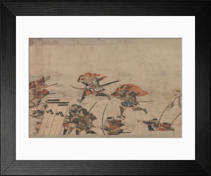 Framed Print : A Long Tale for an Autumn Night (Aki no yo nagamonogatari), ca. 1400. Creator: Unknown Framed Print : A Long Tale for an Autumn Night (Aki no yo nagamonogatari), ca. 1400. Creator: Unknown