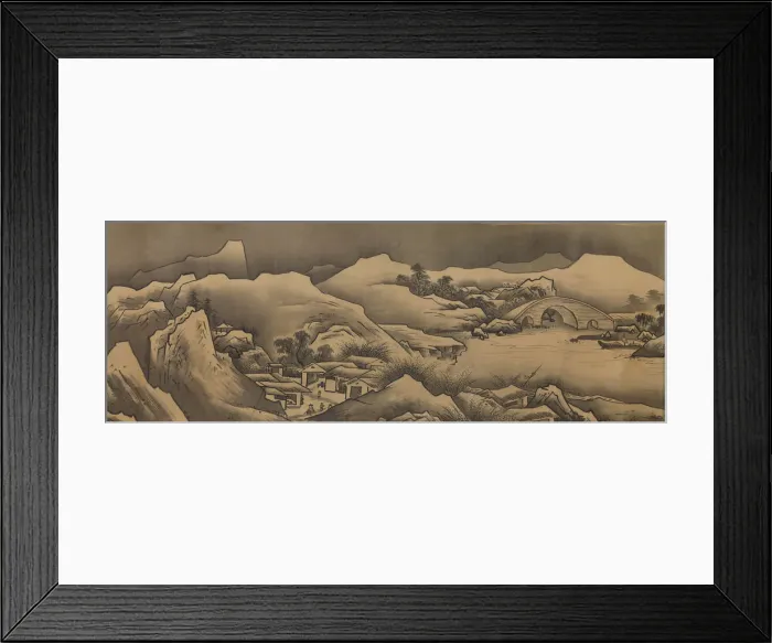 Framed Print : Landscape, 17th century. Creator: Unkoku Toban Framed Print : Landscape, 17th century. Creator: Unkoku Toban