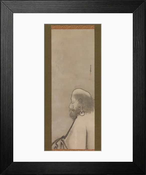 Framed Print : Portrait of Daruma, early 17th century. Creator: Unkoku Togan Framed Print : Portrait of Daruma, early 17th century. Creator: Unkoku Togan
