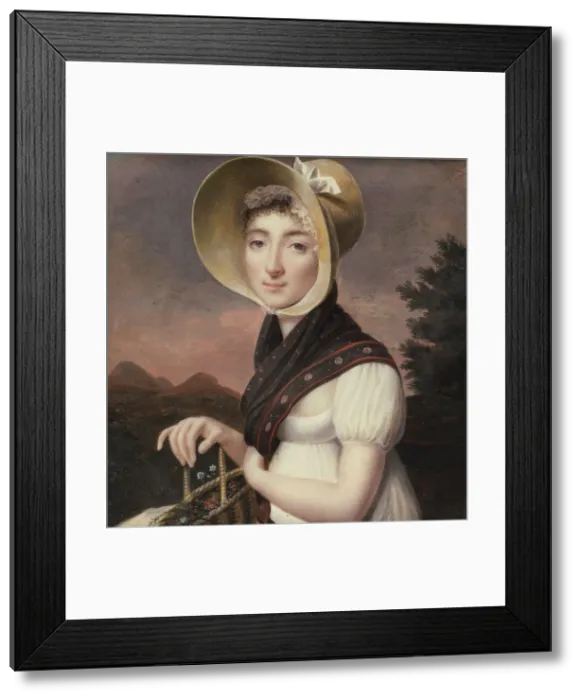 Framed Print : Portrait of a Woman, ca. 1810. Creator: Vincent Bertrand Framed Print : Portrait of a Woman, ca. 1810. Creator: Vincent Bertrand