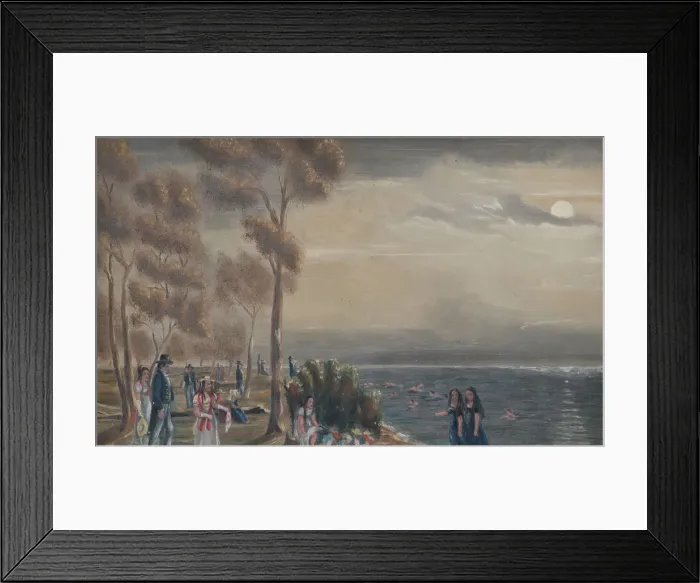Framed Print : Bathing Party, 1870s. Creator: William P. Chappel Framed Print : Bathing Party, 1870s. Creator: William P. Chappel