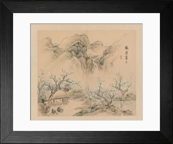 Framed Print : Landscapes of the Four Seasons, 1833. Creator: Takaku Aigai Framed Print : Landscapes of the Four Seasons, 1833. Creator: Takaku Aigai