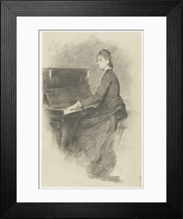Framed Print : At the Piano, ca. 1887. Creator: Theodore Robinson Framed Print : At the Piano, ca. 1887. Creator: Theodore Robinson
