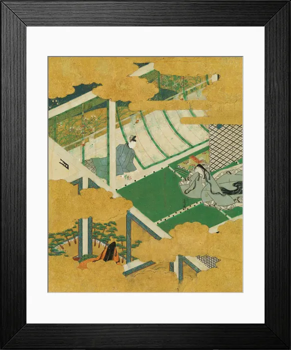 Framed Print : Mistflowers (Fujibakama), late 16th-early 17th century. Creator: Tosa Mitsuyoshi Framed Print : Mistflowers (Fujibakama), late 16th-early 17th century. Creator: Tosa Mitsuyoshi