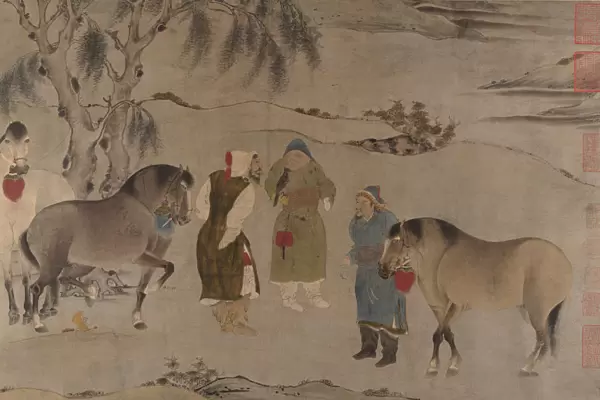 Six Horses, 13th-14th century. Creator: Unknown
