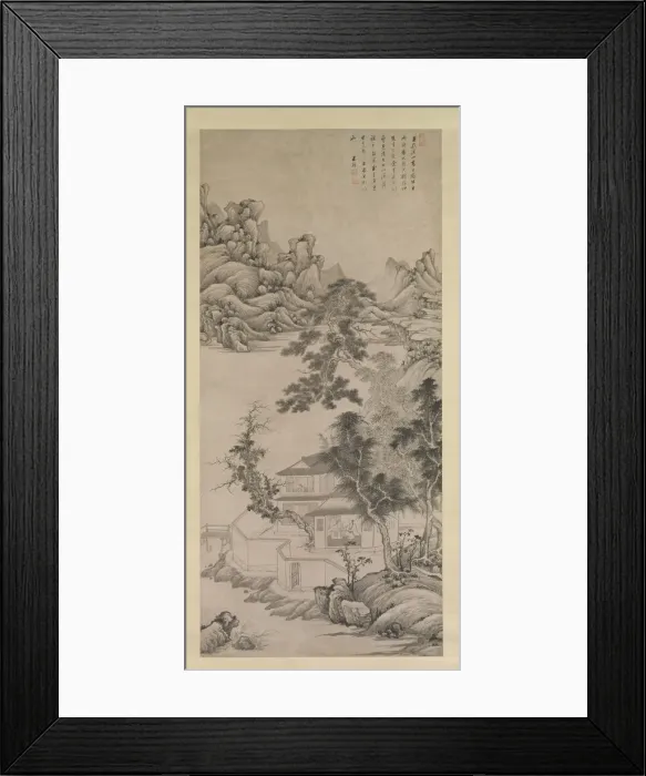 Framed Print : Lofty Scholar among Streams and Mountains, in the manner of Juran, late 17th century Framed Print : Lofty Scholar among Streams and Mountains, in the manner of Juran, late 17th century