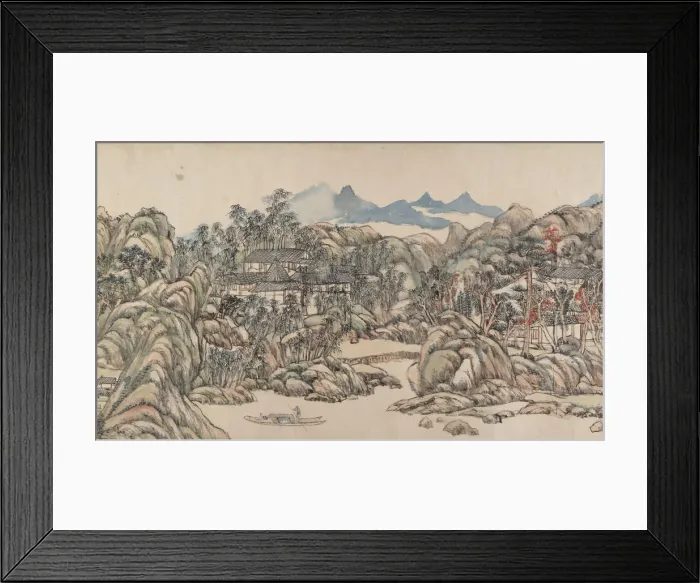 Framed Print : Wangchuan Villa, dated 1711. Creator: Wang Yuanqi Framed Print : Wangchuan Villa, dated 1711. Creator: Wang Yuanqi