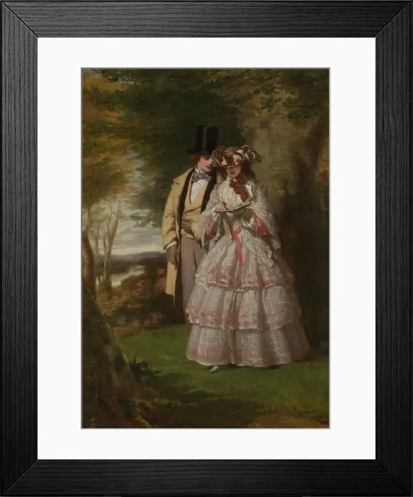 Framed Print : The Two Central Figures in Derby Day, 1860. Creator: William Powell Frith Framed Print : The Two Central Figures in Derby Day, 1860. Creator: William Powell Frith