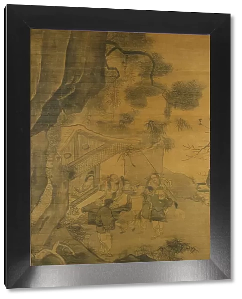 Studying a Painting, 16th century. Creator: Zhang Lu