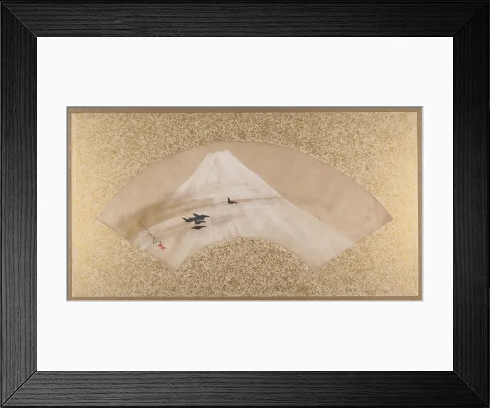 Framed Print : Mountains with Birds, late 19th century. Creator: Shibata Zeshin Framed Print : Mountains with Birds, late 19th century. Creator: Shibata Zeshin