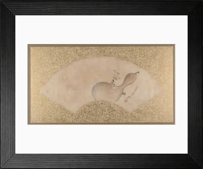 Framed Print : Flowers in Gourd, late 19th century. Creator: Shibata Zeshin Framed Print : Flowers in Gourd, late 19th century. Creator: Shibata Zeshin