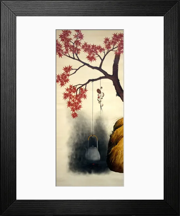 Framed Print : Autumn Maple, late 19th century. Creator: Shibata Zeshin Framed Print : Autumn Maple, late 19th century. Creator: Shibata Zeshin