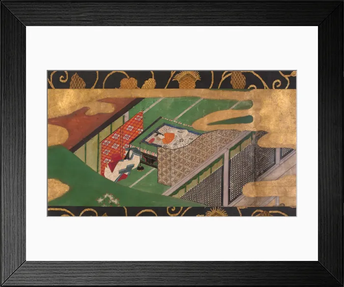 Framed Print : Trees Encoiled in Vines of Ivy (Yadorigi), early 17th century. Creator: Unknown Framed Print : Trees Encoiled in Vines of Ivy (Yadorigi), early 17th century. Creator: Unknown
