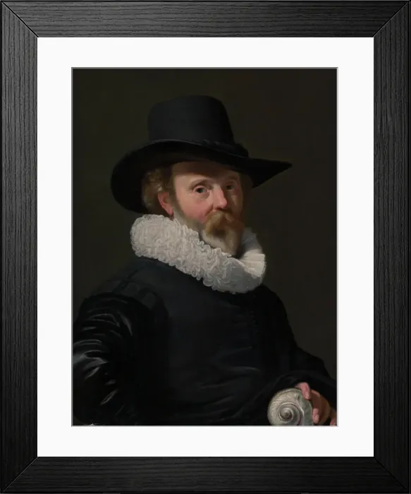 Framed Print : Portrait of a Man with a Shell, ca. 1625-26. Creator: Thomas de Keyser Framed Print : Portrait of a Man with a Shell, ca. 1625-26. Creator: Thomas de Keyser